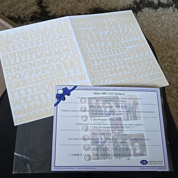 Creative Memories ABC 123 Mini Classy Flesh Color Stickers cream letters craft - Picture 2 of 16